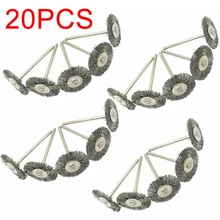 20 шт 22 мм стальной проволоки колеса щетки комплект хвостовик 40 мм для удаления ржавчины шлифования