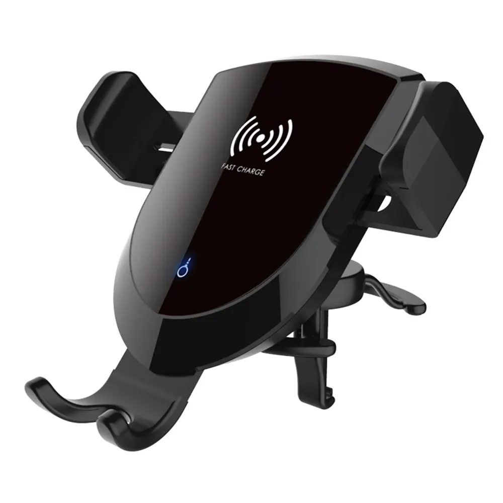 

Car Wireless Charger Automatic Clamping Infrared Sensor Holder Fast Charging Car Phone Support 10W QI Induction Charger Bracket