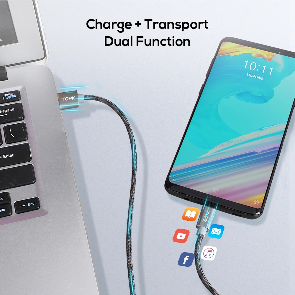 Moucit usb type C кабель для samsung Galaxy S9 huawei P30 Быстрая зарядка синхронизации данных USB C кабель для Xiaomi Redmi Note 7 mi type-C