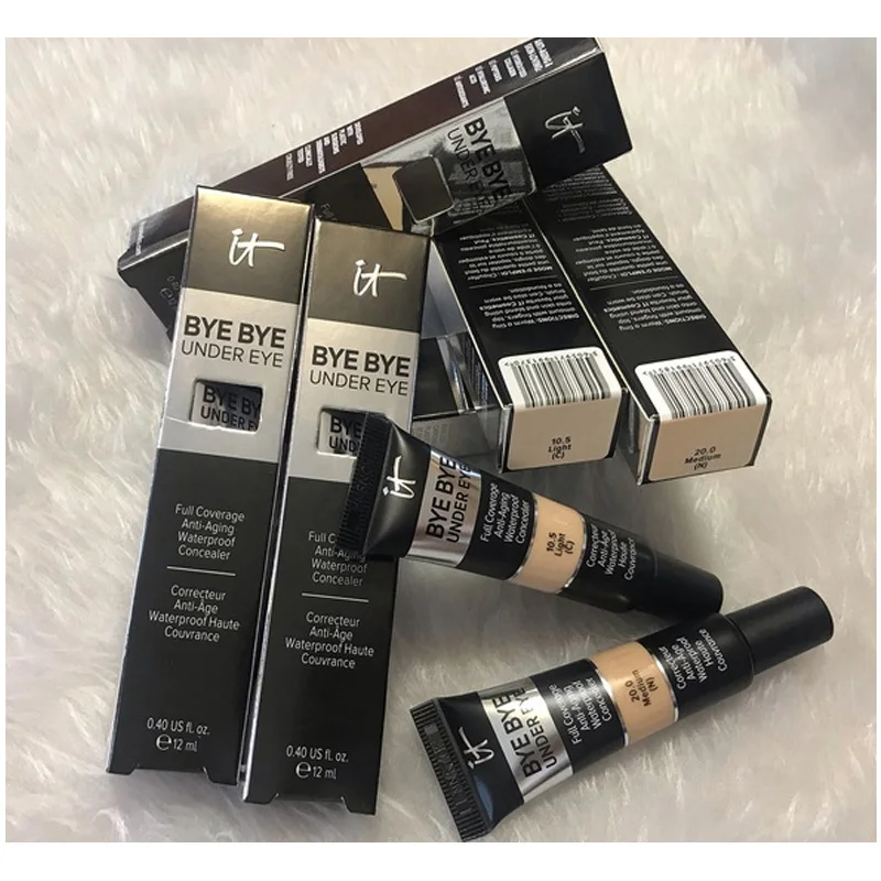 

Drop ship it cosmetics it bye bye under eye full coverage anti-aging waterproof concealer Eyes Dark Circle Matte Concealer Cream