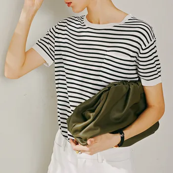 

Day Clutch Evening Party Purse Bag Women Large Big Ruched Pillow Hand Bag Leather Cloud Soft Pouch Handbag 2019 Summer