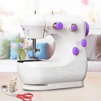 

Electric Mini Sewing Machine Home Hand Machine To Sew Speed Adjustment Light Handheld Sewing Machine