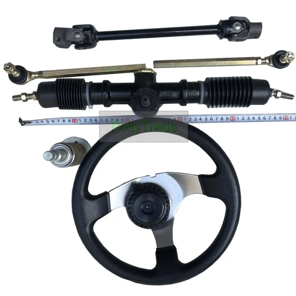 

Steering Wheel Assembly Kit for 110cc to 150cc Go Kart Karting Cart ATV Quad Dirt Pit Bike Parts