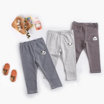 

Kids Leggings Striped Baby Pants Cartoon Baby Pants Spring