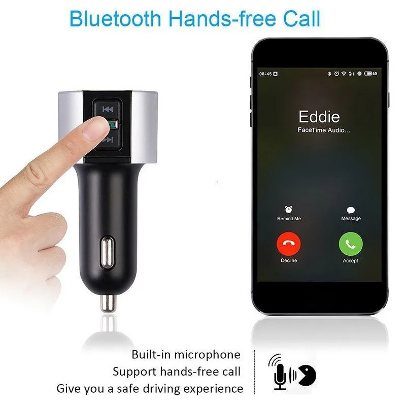 11 Bluetooth Автомобильный fm-передатчик Беспроводной MP3 Музыкальный USB диск TF плеер радио fm-передатчик модулятор двойной USB Cargador порт
