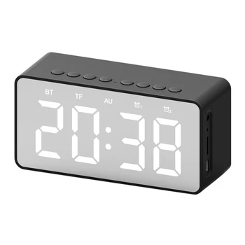 

BT506 Bluetooth 5.0 Portable Wireless Mirror Speaker Bass Card Subwoofer Small Speaker (Black)