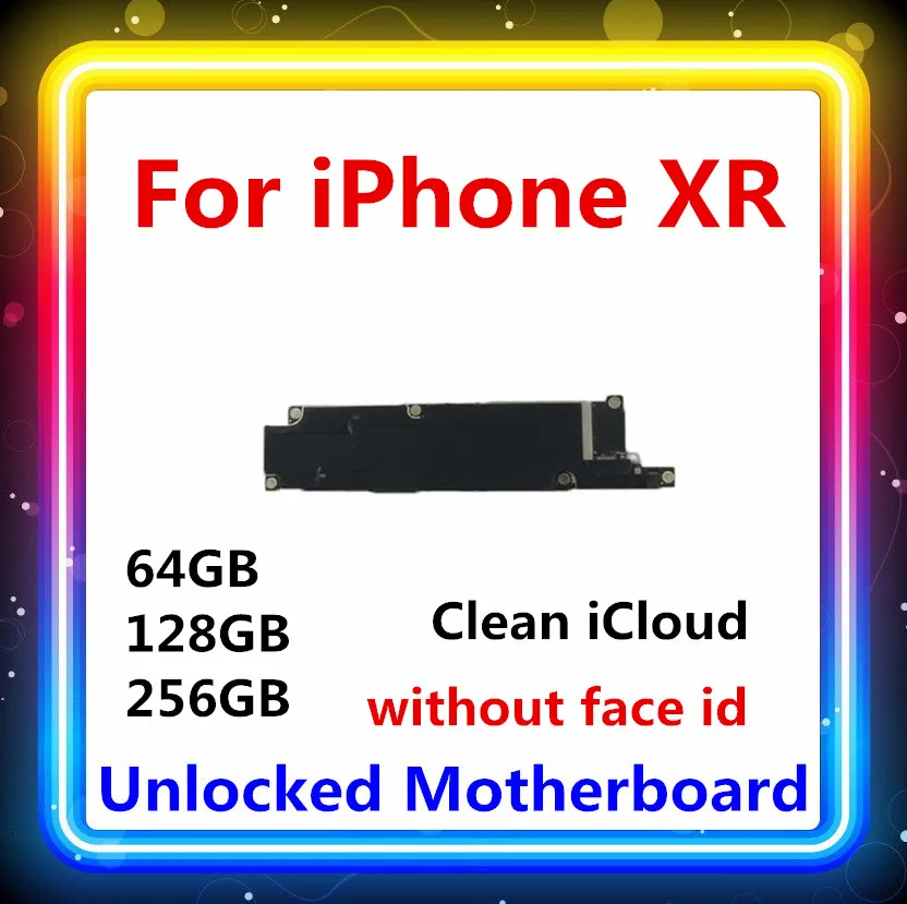 

Motherboard without face ID For iphone XR motherboard unlocked tested with IOS installed logic board 64GB/128GB/256GB mainboard