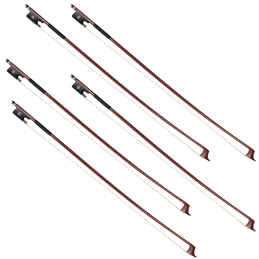 

5 Pieces Brazilwood 3/4 Cello Bows Brown Musical Instrument Accessory
