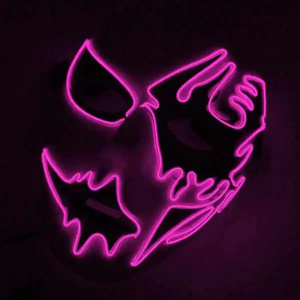 4 Halloween Party Decorative Face Masks Halloween Panic Mask Night Atmosphere Men Women Wear Led Light-Emitting Mask - Цвет: 4