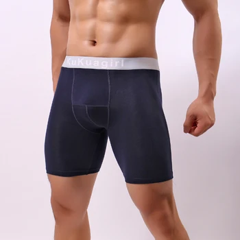 

Men boxers Comfortable Fashion High Waist boxer Intimates Solid Color Breathable Underpants male Underwear