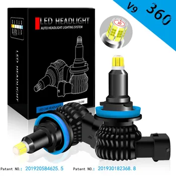 

3D 360degree 8 Sides 18000LM H11 Fog lights H8 h7 LED Headlight HB3 9005 HB4 LED H1 H3 High low beam Auto Lamps CSP cold WHITE