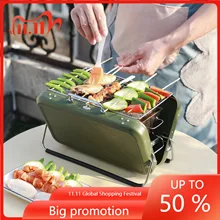 New Travel Barbecue Stove Portable Charcoal Outdoor Rack Carbon Field Stainless Steel String Camping Gas Flame Propane Tank Tent