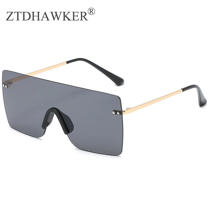 

Big Square Frame Women Sunglasses Fashion Gradient Color Men Glasses Luxury Designer Rimless Eyeglasses