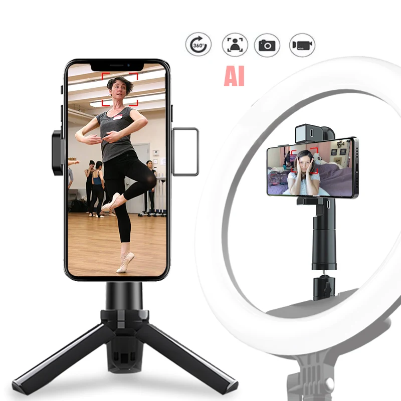 

BFOLLOW Face Tracking Gimbal Smart AI Personal Robot Cameraman Selfie Video Rechargeable 360 Shoot for Ring Light Phone Holder