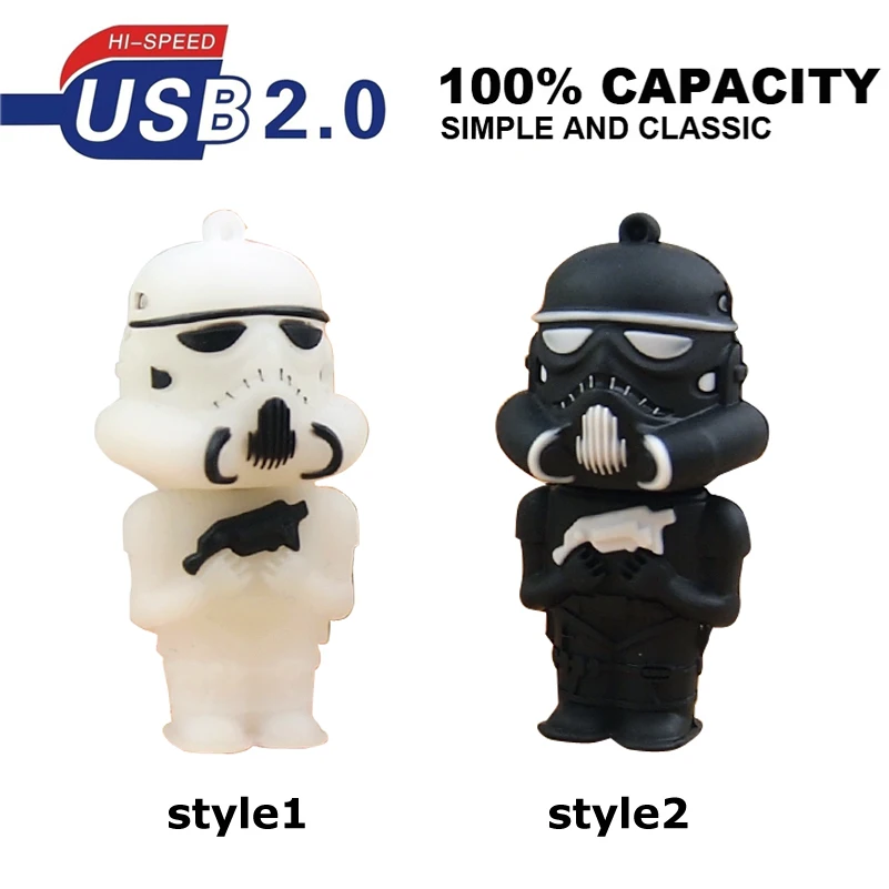 Cle USB Mini Chiavetta Star Wars Robort Memoria флешка Флешка 128 МБ 32 Гб 64 | Компьютеры и офис