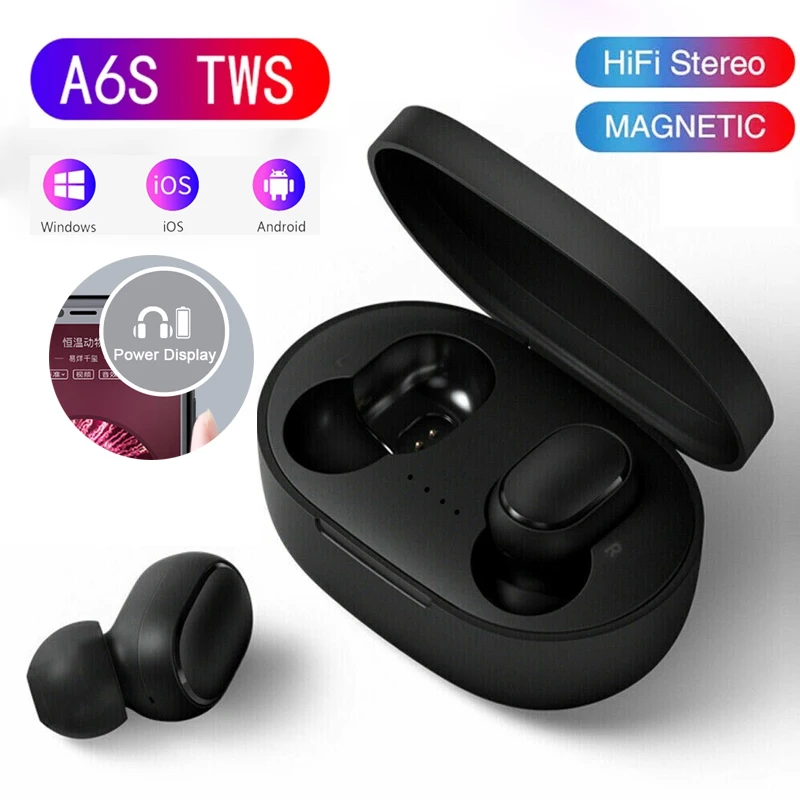 Беспроводные наушники TWS A6S Bluetooth-совместимые спортивные наушники-вкладыши