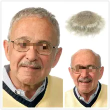 Hstonir полностью тонкие сварные моно кружевные Парики мужские парики 6x8 дюймов 1780# натуральные индийские волосы remy заменить мужчин t H015