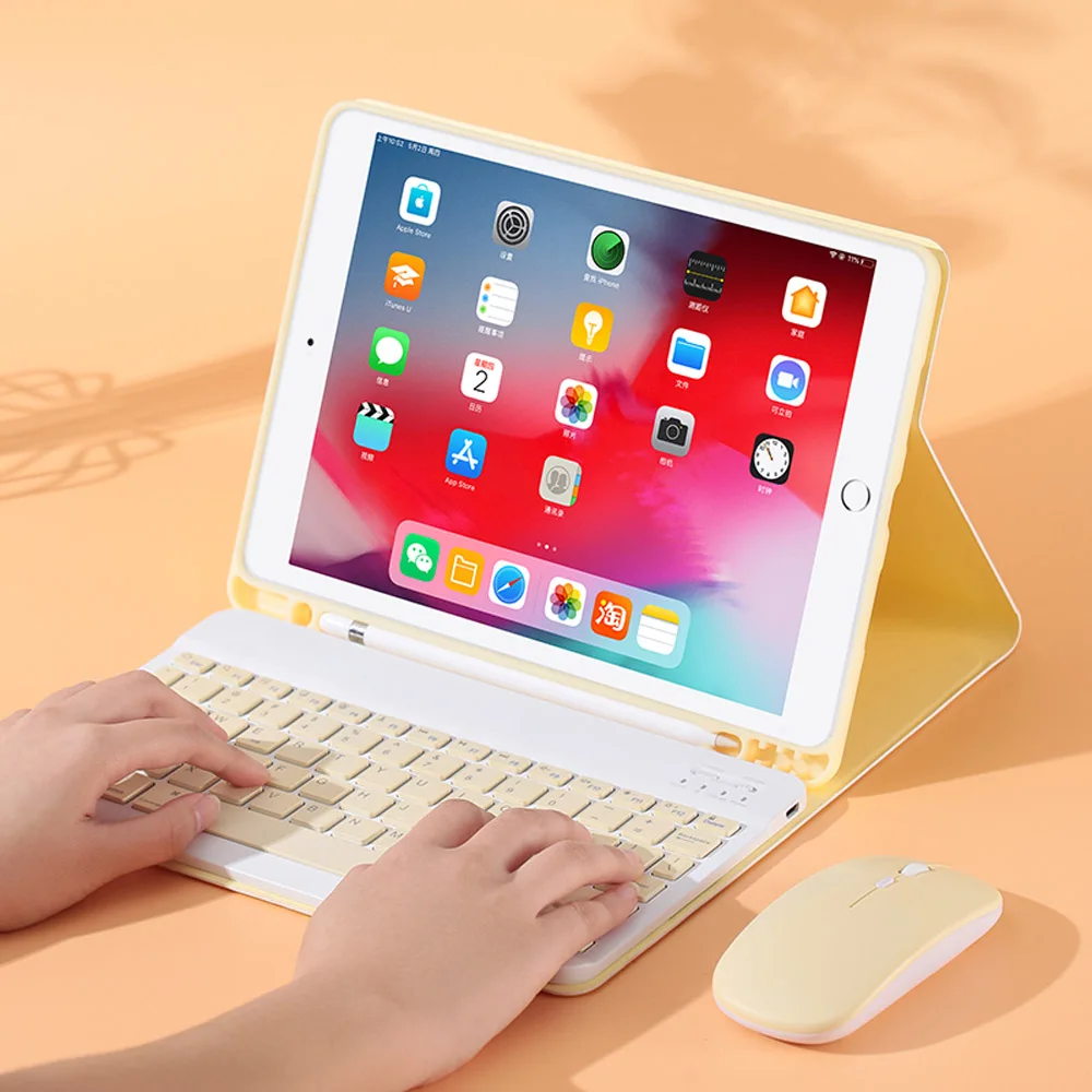 Для iPad 9 7 2017 2018 10 2 2019 2020 5th 6th 7th 8th клавиатуры и мыши чехол для Air 1 3 4 Pro 5 11 Funda|Чехлы