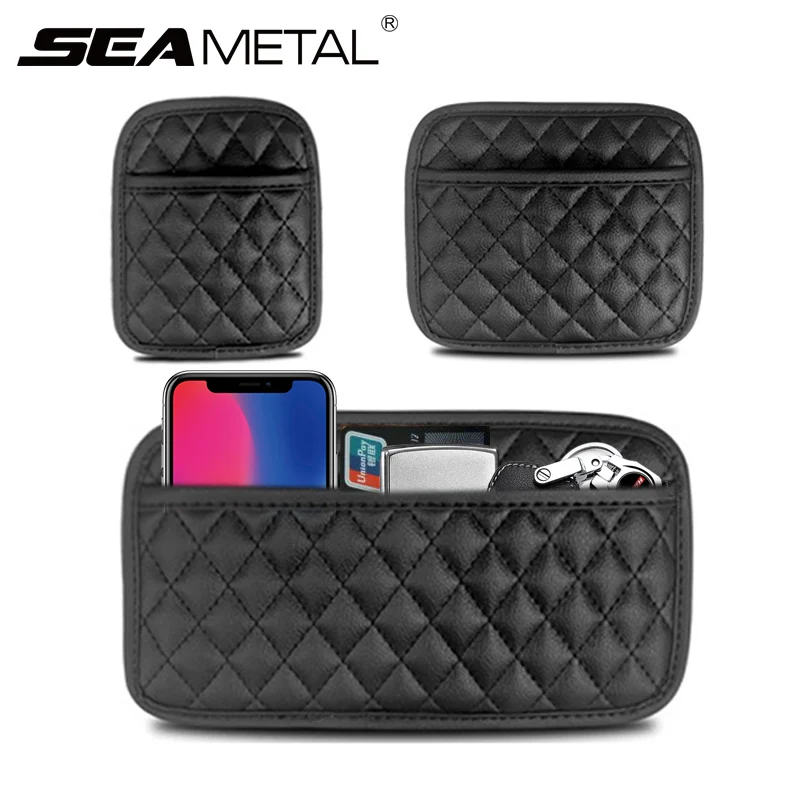 PU Leather Car Storage Pocket Organizer for Small Stuff
