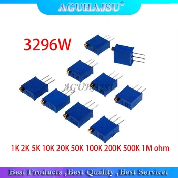 

10pcs 3296W 3296 50 100 200 500 ohm 1K 2K 5K 10K 20K 50K 100K 200K 500K 1M ohm 103 100R 200R 500R Trimpot Trimmer Potentiometer