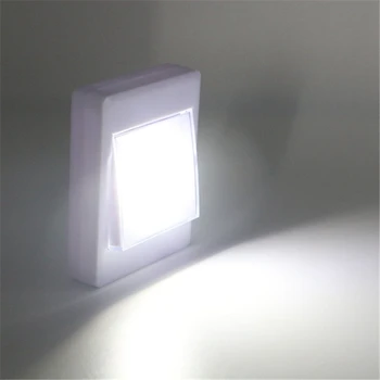 

Ultra Bright Magnetic Mini COB LED Wall Light Night Lights Camp Lamp Battery Operated with Switch Magic Tape for Garage Closet