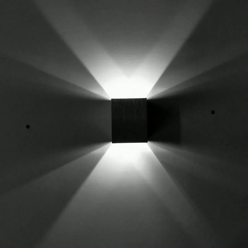 

LED Creative Wall Lamp Double Headed Single-head Square Lamp 1w3w Bedside Lamp Corridor Hallway TV Backdrop Decorative Lights