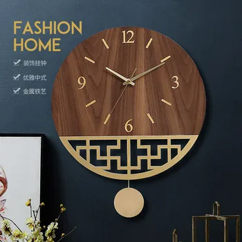 

Nordic Silent Wooden Wall Clock Modern Design Large Minimalist Wall Clock Living Room Creative Kitchen Zegar Scienny Home Watch