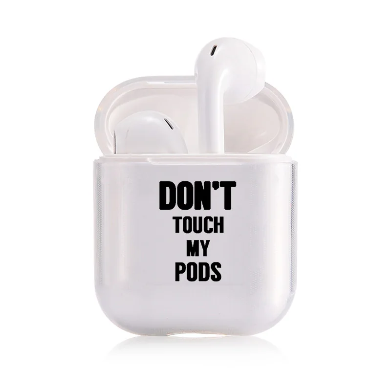 Simple Cute AirPods Case For Apple airpods Case Luxury Cartoon Hard Don't Touch Airpods Case in Bluetooth Earphone Accessories - Цвет: I200560