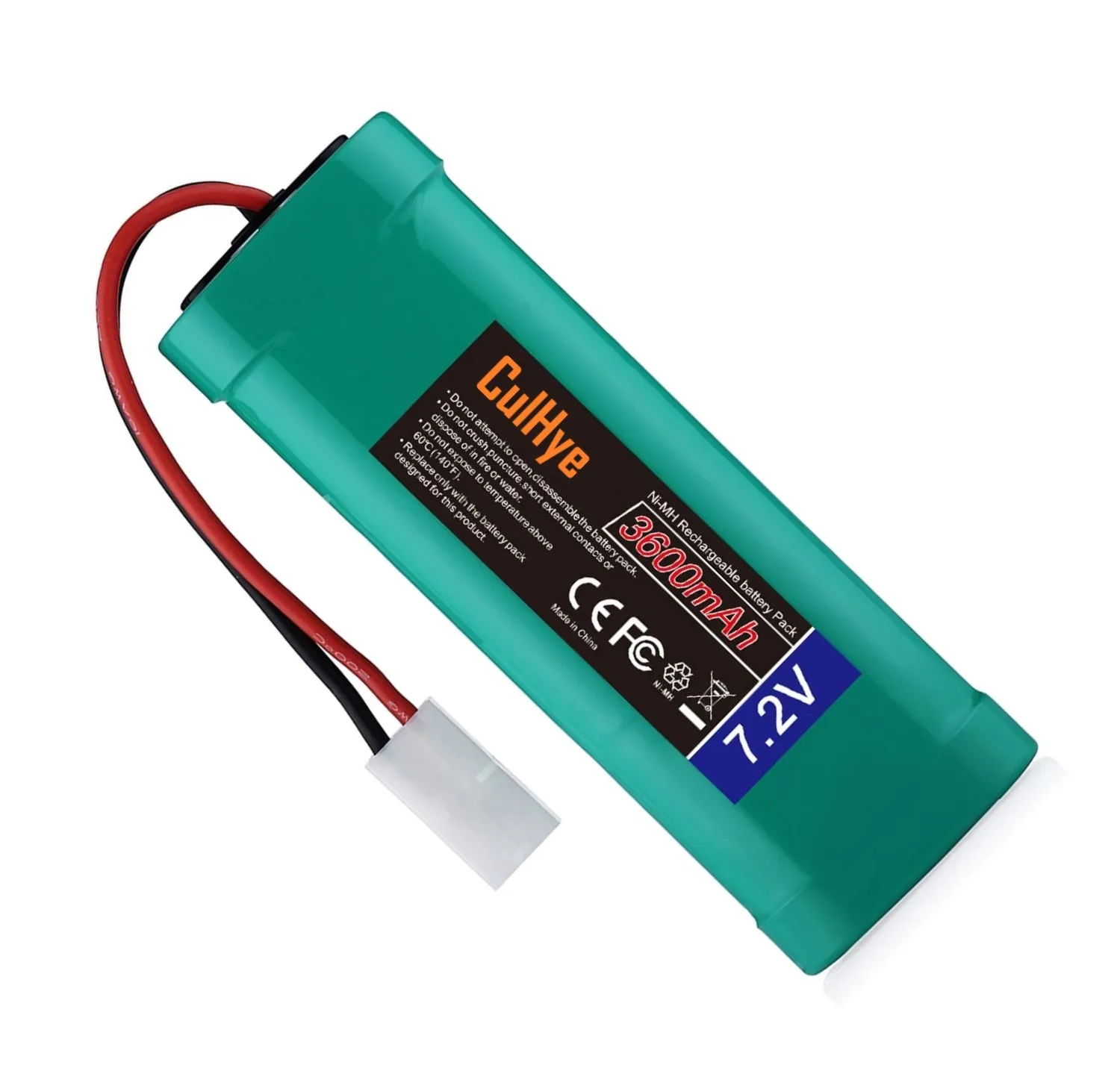 7.2V 2400mAh Rechargeable Ni-MH Battery AA Battery Pack with Standard  Tamiya Connector for RC Car RC Truck Household Appliances 2 Pack with USB