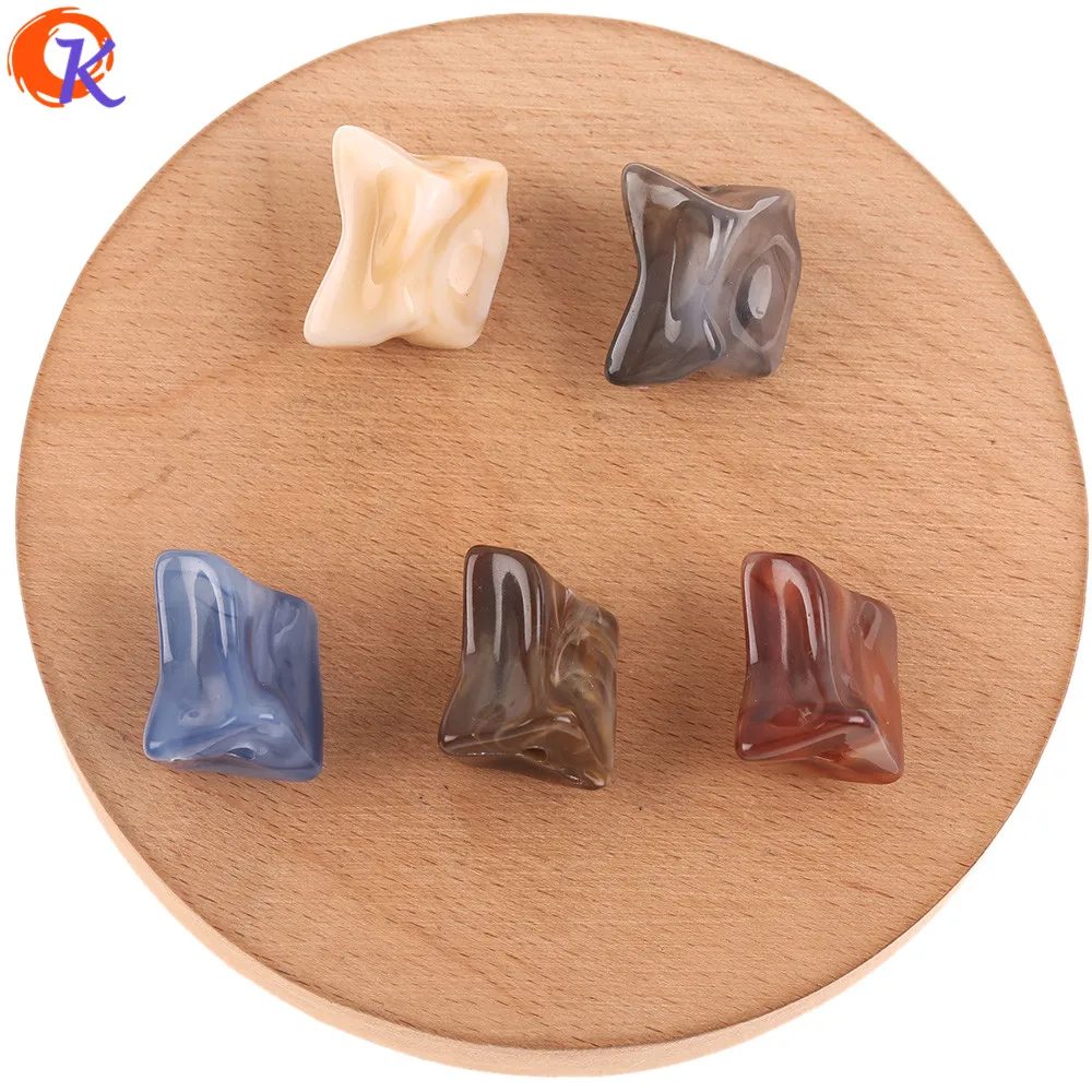 

Cordial Design 100Pcs 18*20MM Acrylic Beads/Hand Made/Jewelry Accessories/Marble Effect Bead/Earring Findings/Beads For Earrings