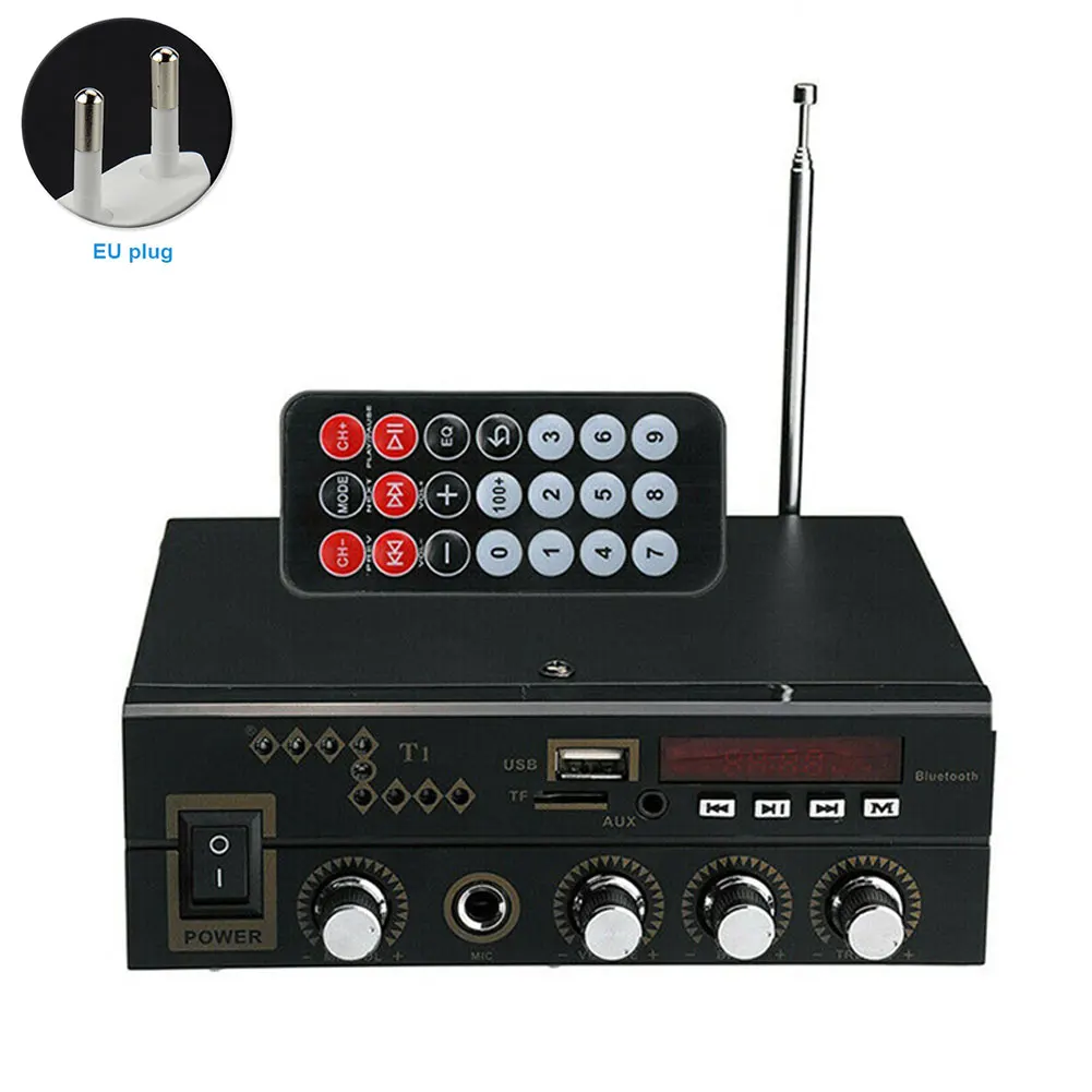 ПК автомобиля Aux дома HIFI мини Bluetooth DVD плеер FM Аудио плеер металлические стерео Портативный USB MP3 цифровой усилитель