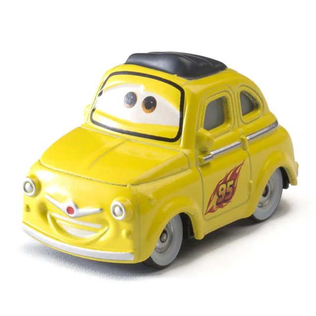 Автомобиль diney Pixar машина 3 роль черное яблоко молния McQueen Jackon torm Mater 1:55 Diecat металлический сплав Модель автомобиль игрушка ребенок - Цвет: Luigi