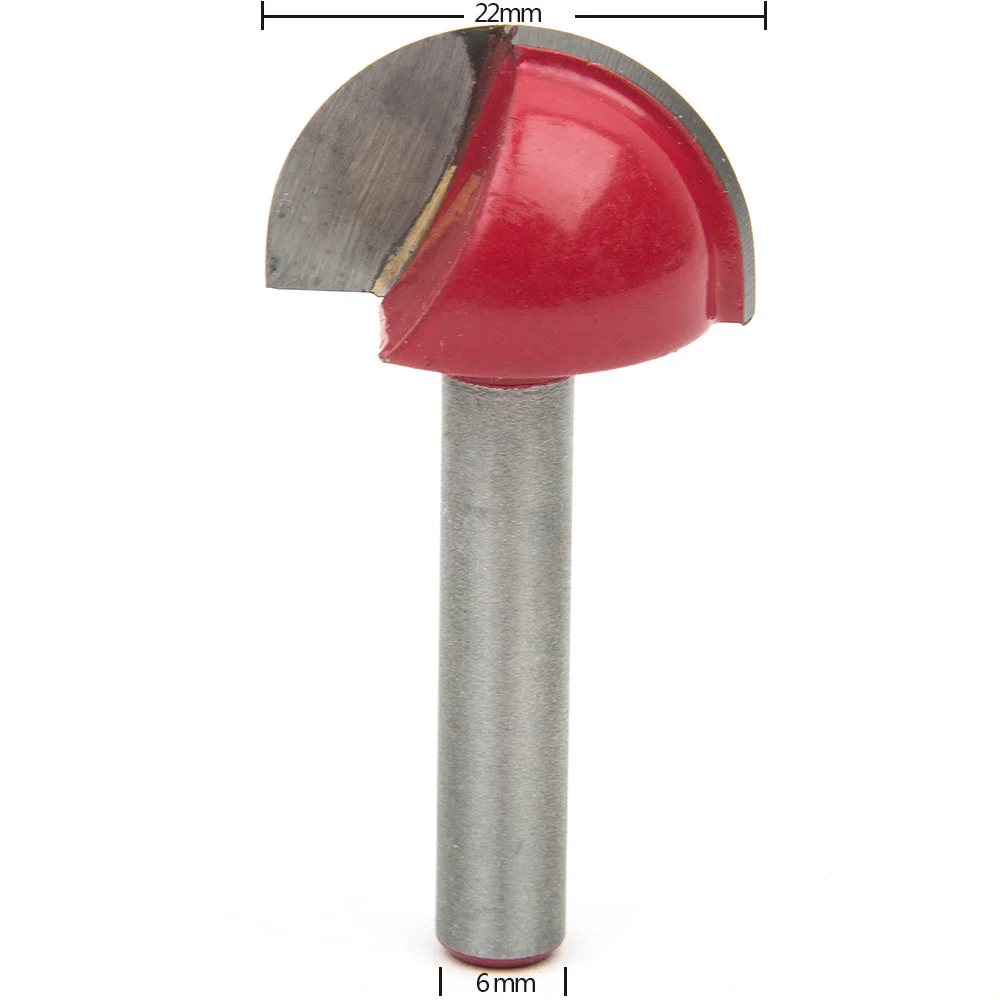 

Hakkin 6mm*22mm CNC Machine Solid Carbide Milling Cutter Round Bottom Bit Woodworking Router Bit MDF PVC Acrylic Wood Hand Tool