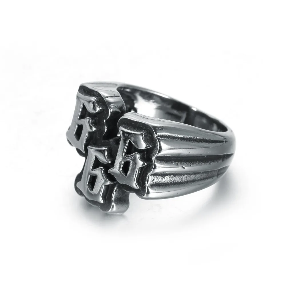 Men's punk stainless steel digital 666 ring titanium steel ring jewelry,stainless steel ring,finger ring