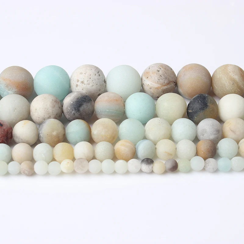 

Linxiang Natural Grinding Amazon Beads DIY Fashion Accessory Hand Beads