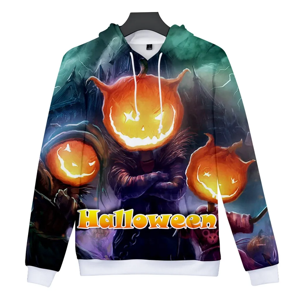 Hoodies And Sweatshirts For Halloween Fashion Men & Women 3D Print Party Long Sleeve Hooded Sweatshirt Tops Sudadera Mujer 2019