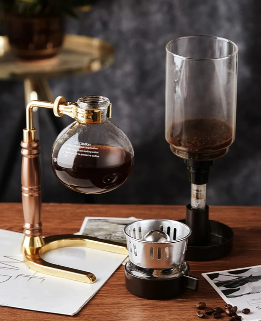 Japanese Style Siphon Coffee Maker Tea Siphon Pot Vacuum Coffeemaker Glass  Type Coffee Machine Filter 3Cup