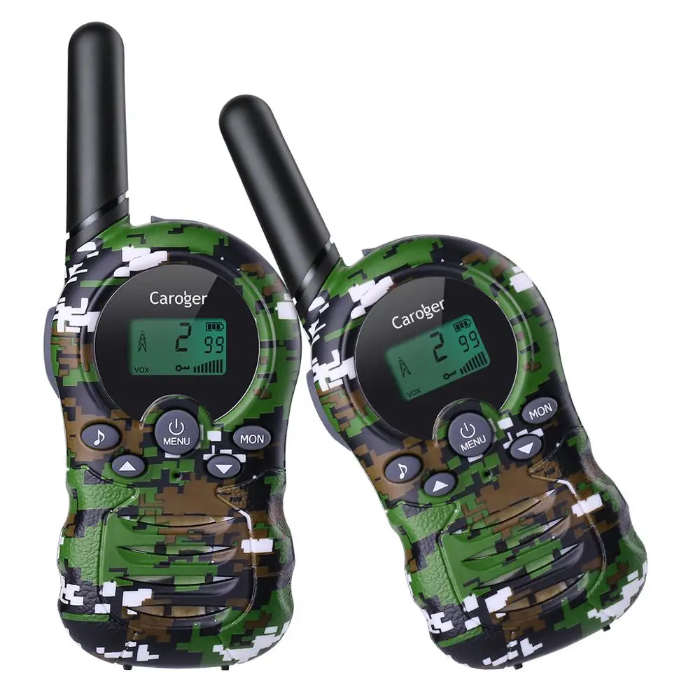 

Caroger 22/8 Channel 2pcs Walkie Talkies FRS/GMRS 462/467/446 MHZ Two Way Radio 2 Miles Range Handheld Interphone camouflage