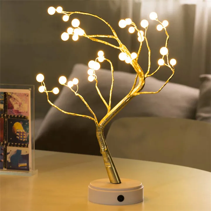 36 LED Pearl Tree Branch Table Desk Lamp 1