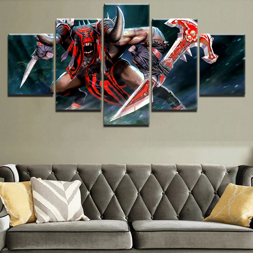  Modern Wall Art Decor Framework Modular Canvas Game Pictures HD Printed Painting 5 Panel Bloodseeke