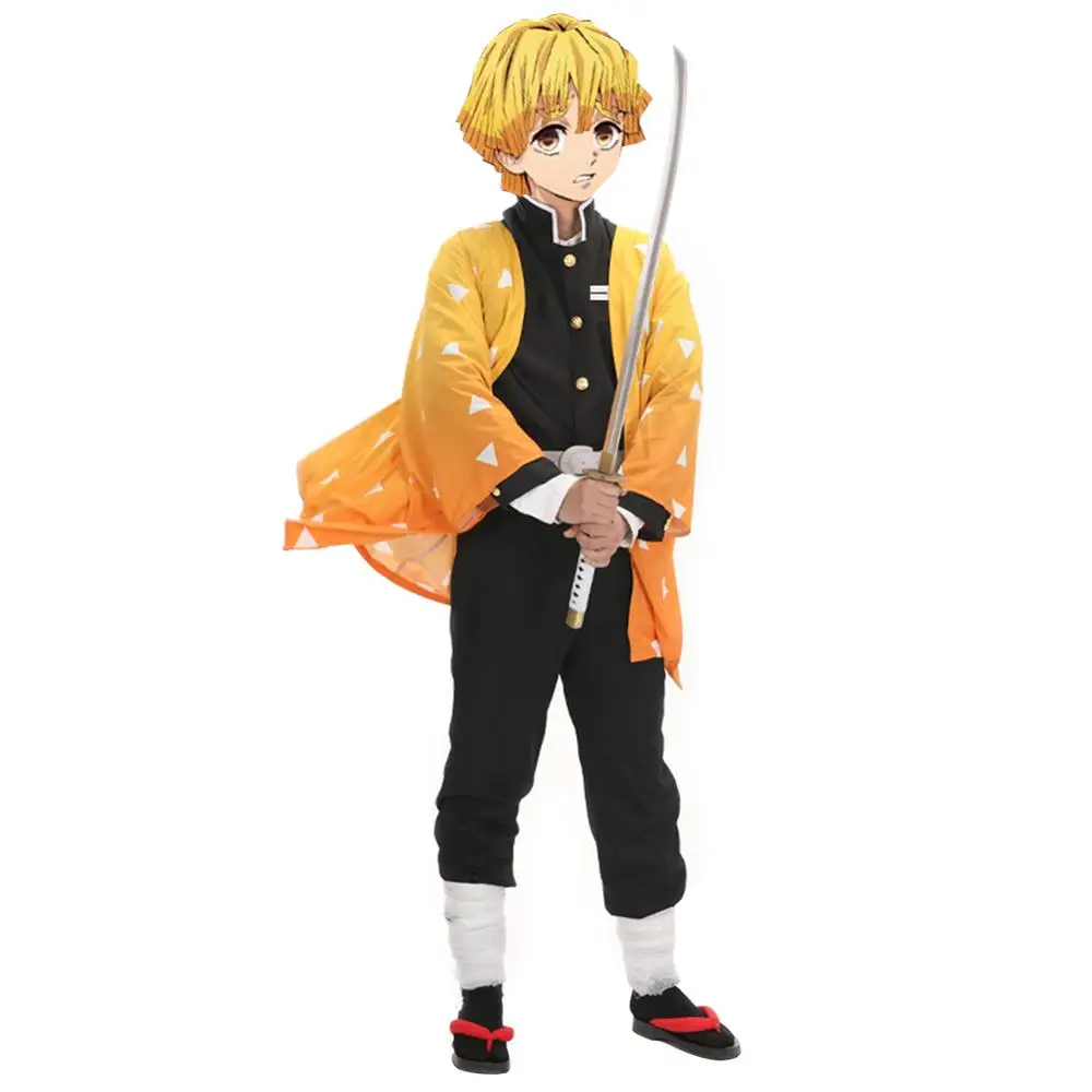 

Demon Slayer Kimetsu no Yaiba Cosplay Kamado Tanjirou Agatsuma Zenitsu Haori Jacket Japanese Kimono Cloak Free Size