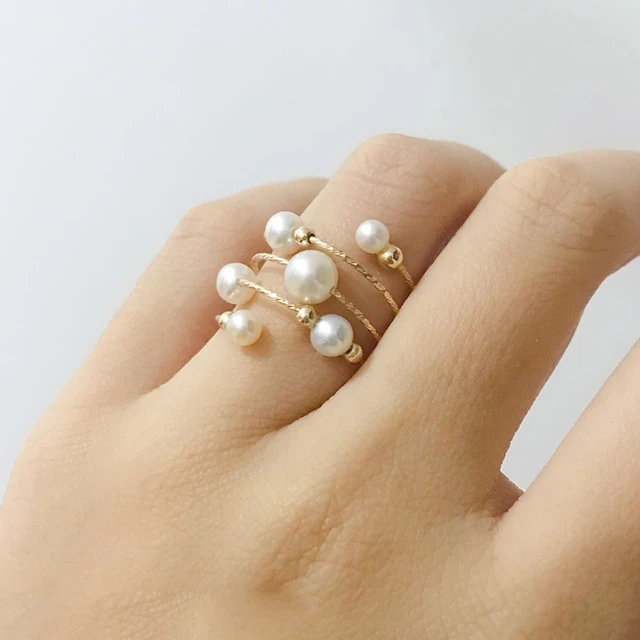 Buy Natural Pearl Ring, Handmade Silver Ring, 925 Sterling Silver Ring,  Round Fresh Water Pearl Ring, Gift for Her, Promise Ring-june Birthstone  Online in India - Etsy