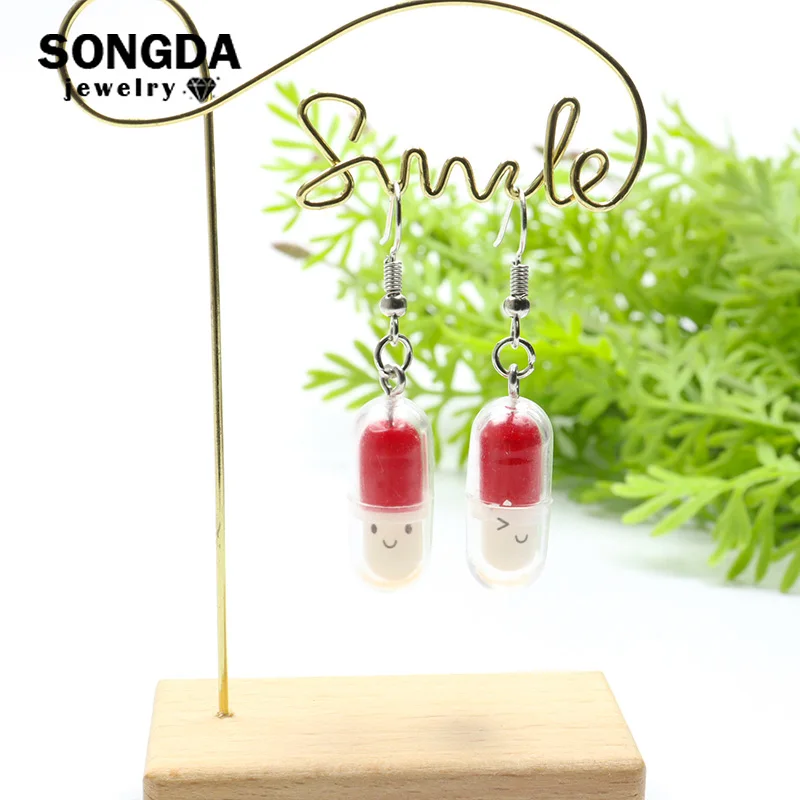 New Acrylic Capsule Drop Earrings Funny Lovely Pills Medicine Dangle For Women Girls Party Fashion Unique Jewelry Gifts | Украшения и