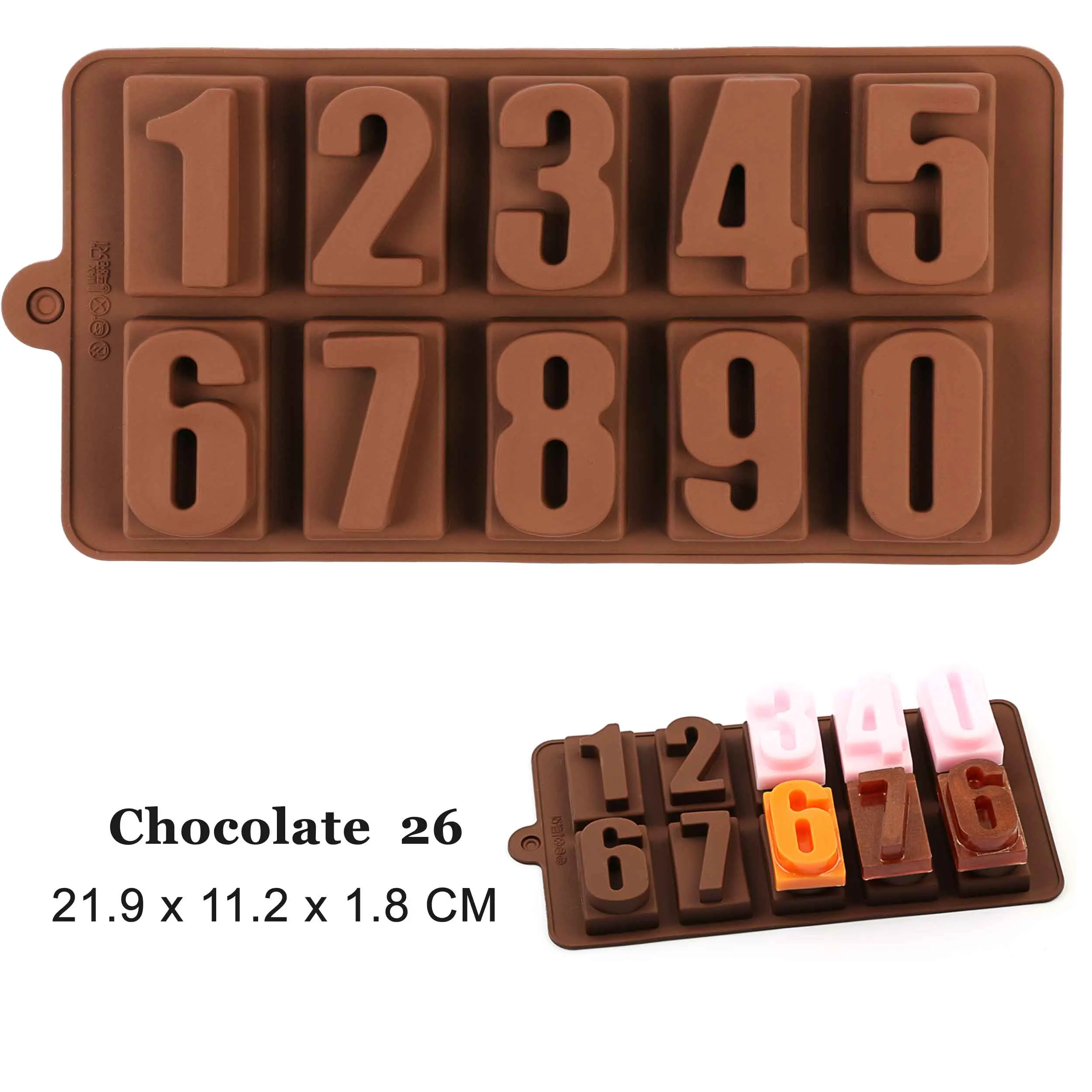 Molde De Caramelo De Silicona Pastel De Chocolate Para Hornear Chocolate 3d 26 Letras Molde De Color Rosa 