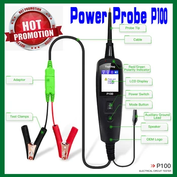 

Newest 2020 Original JDIAG P100 New Generation Power Probe Function Circuit Tester Electrical System Diagnostics Tool Powerscan