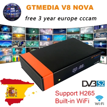 

GT MEDIA V8 Nova FREE SAT V8 built-in WIFI HD1080P youtube with three year Cccam Cline iptv PK Vmade Digital set tv box