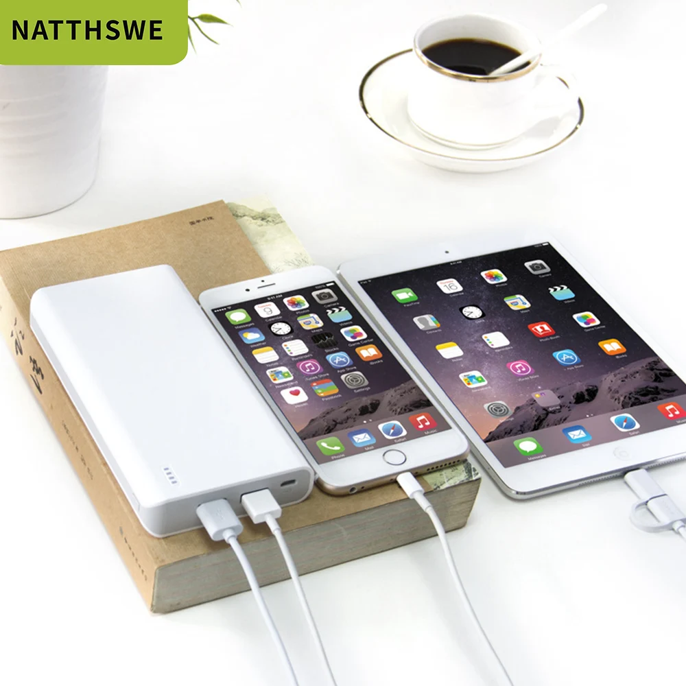 NATTHSWE 20000 mAh power Bank PD Быстрая зарядка 3,0 20000 mAh power bank для Xiaomi Mi 9 портативный внешний аккумулятор