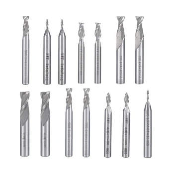 

uxcell 6-10mm Shank Straight End Mill Cutter CNC Router Bits 2 Flute to Carbon Soft Alloy Die Tool Steel Cast Iron Titanium