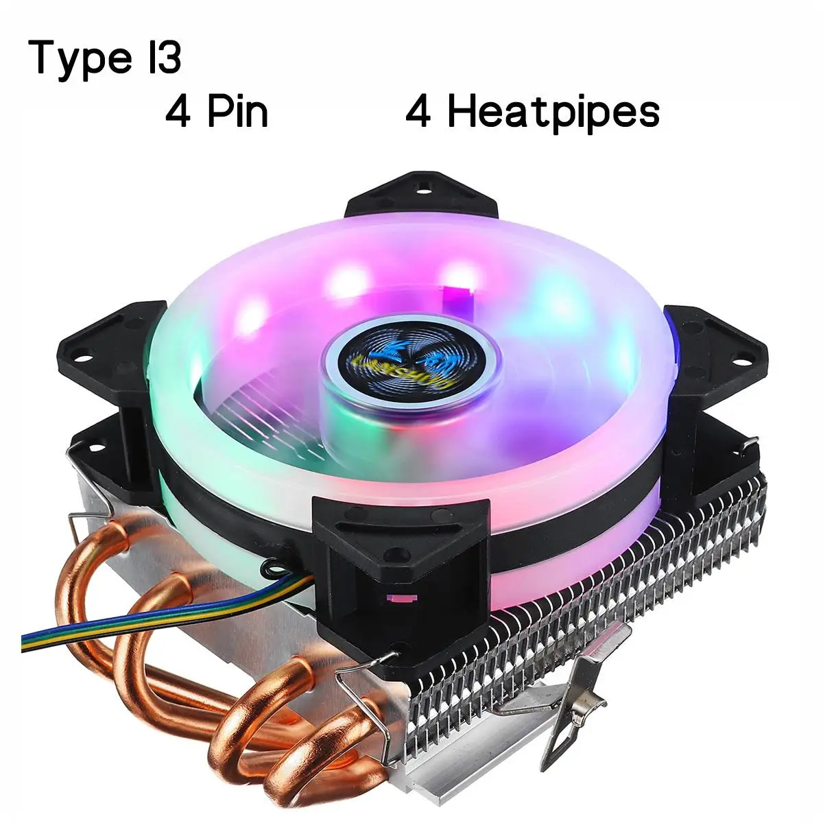 Процессор охлаждающий вентилятор радиатора 2/4/6 Медь с тепловым стержнем heat pipe 3/4Pin RGB Вентилятор Кулер для Intel 775/1150/1151/1155/1156/1366 и AMD все платформы