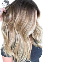 Изготовленный На Заказ блонд парик с оттенками цвета европейские волосы слой парики небольшая волна, еврейский парик кошерный парик лучшие ножницы